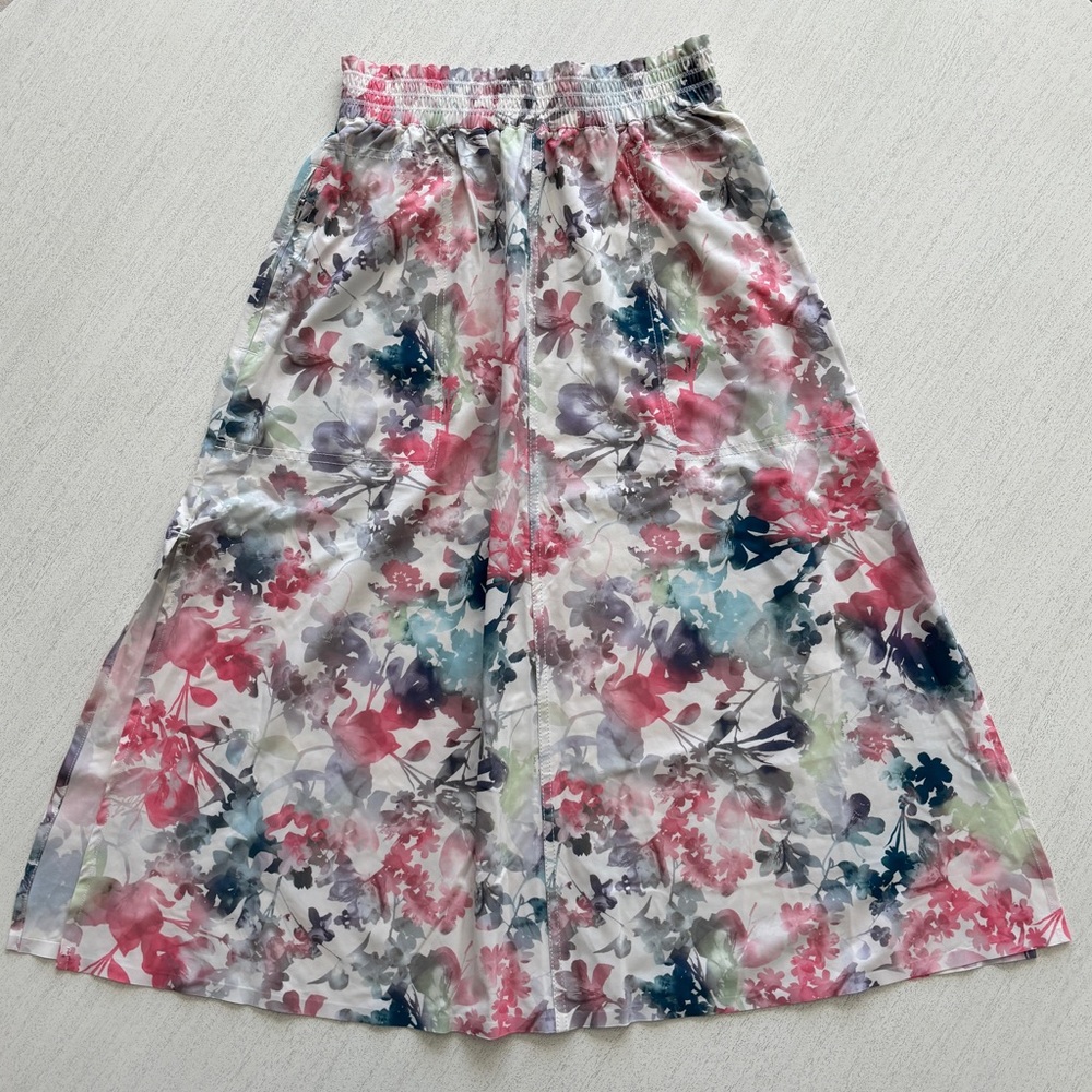 Athleta Floral Savannah Midi Skirt